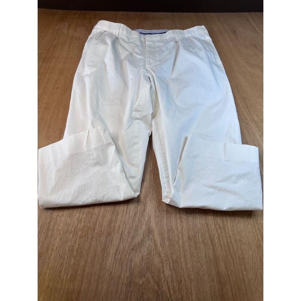 Ben Silver Pants Mens 38x27 White Pleated Chino Dress Preppy Golf Classic